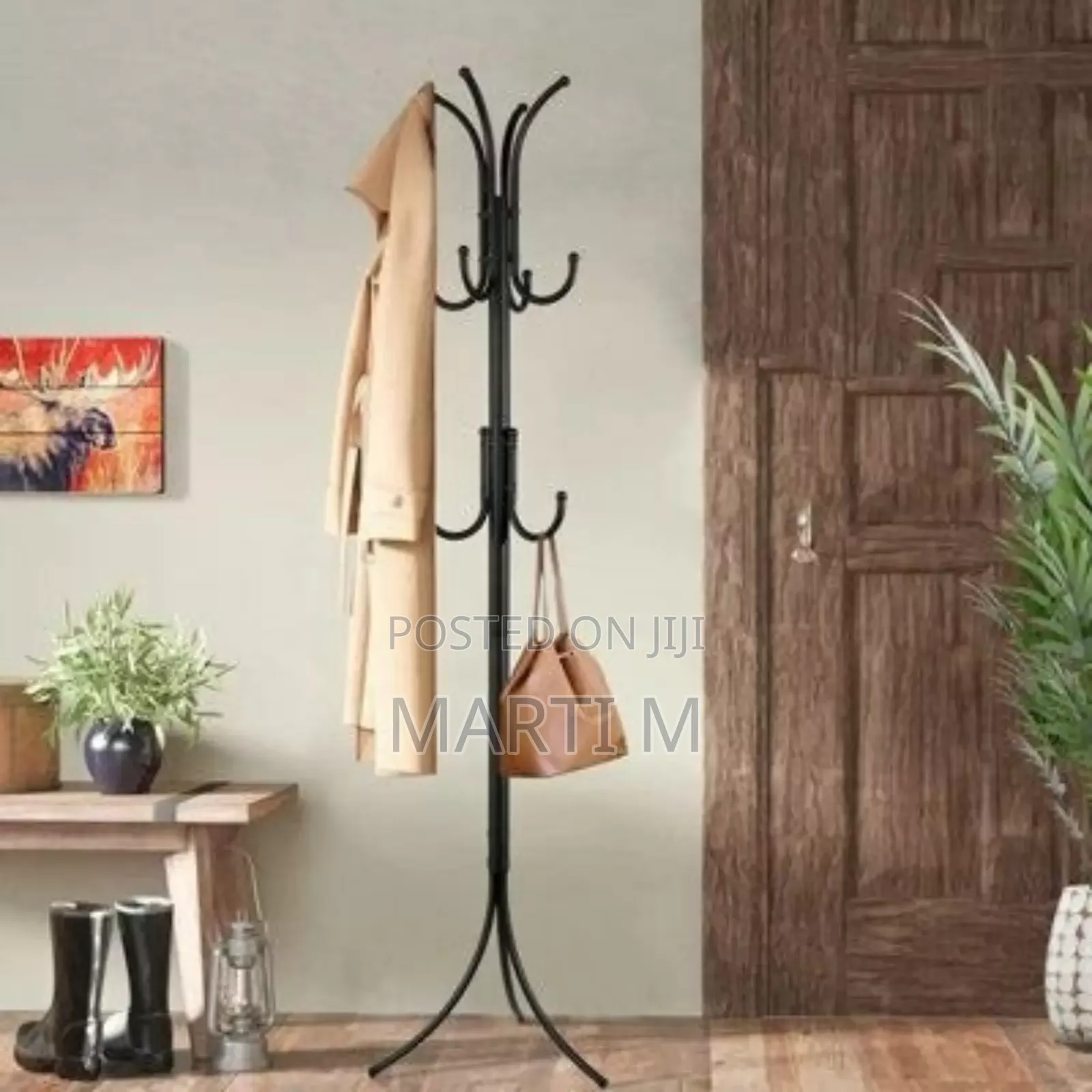 1pc Heavy Duty Metal Coat Rack
