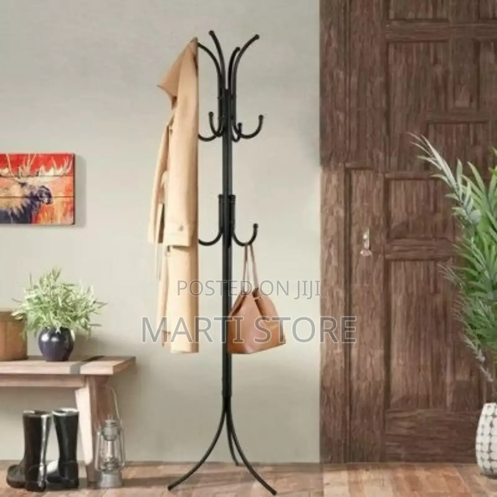 1pc Heavy Duty Metal Coat Rack