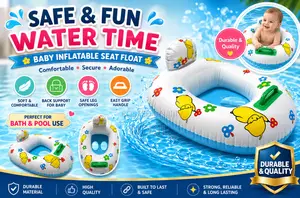 Baby Inflatable Seat Float With Backrest Safety Leg Hol