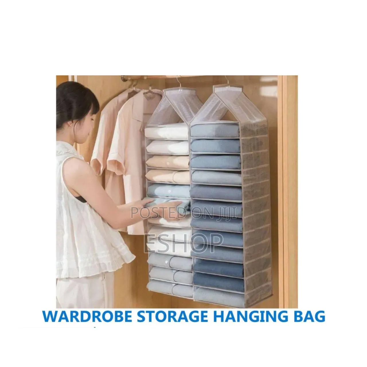Durable 6-Layer Hanging Shelves – Holds Up to 30 LBS