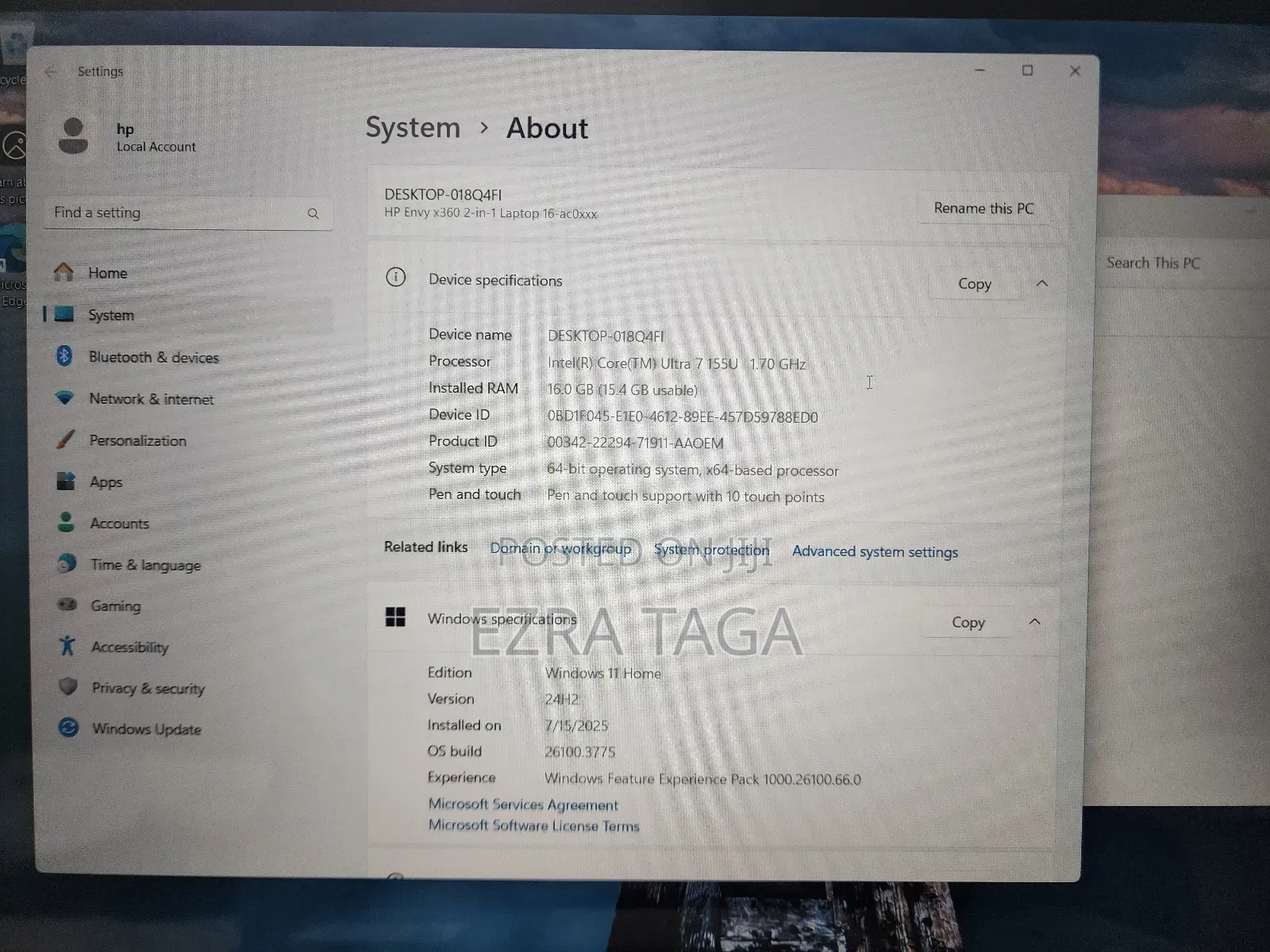 New Laptop HP Envy X360 16GB Intel Core Ultra 7 SSD 1T