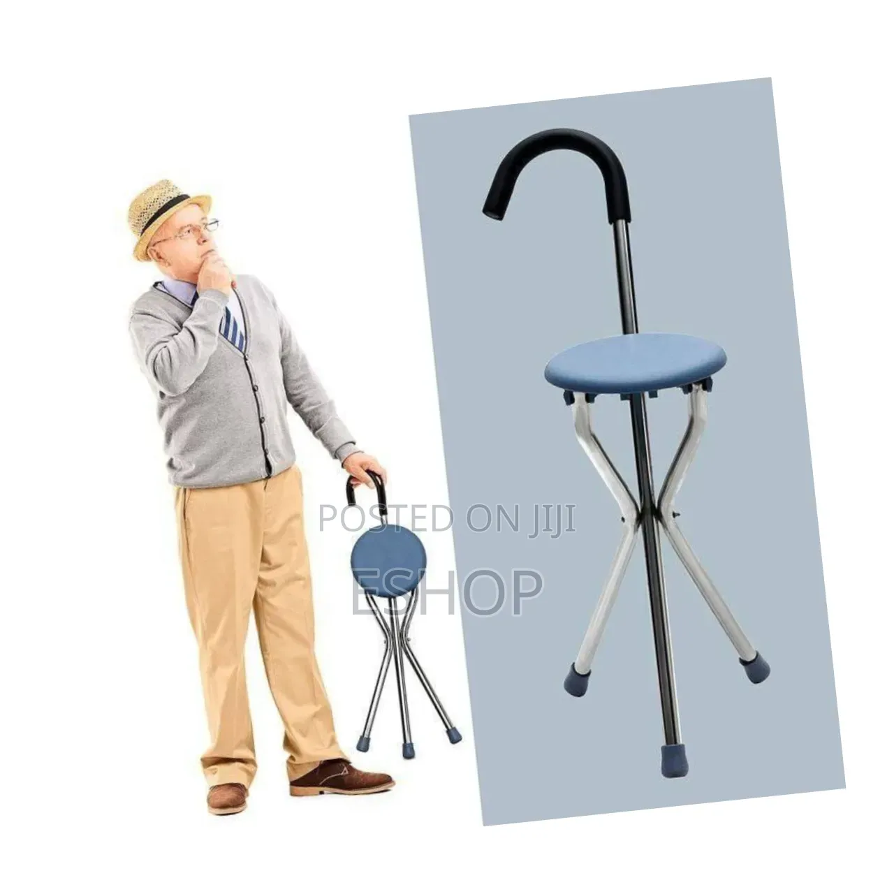 Compact Cane Stool For Adults