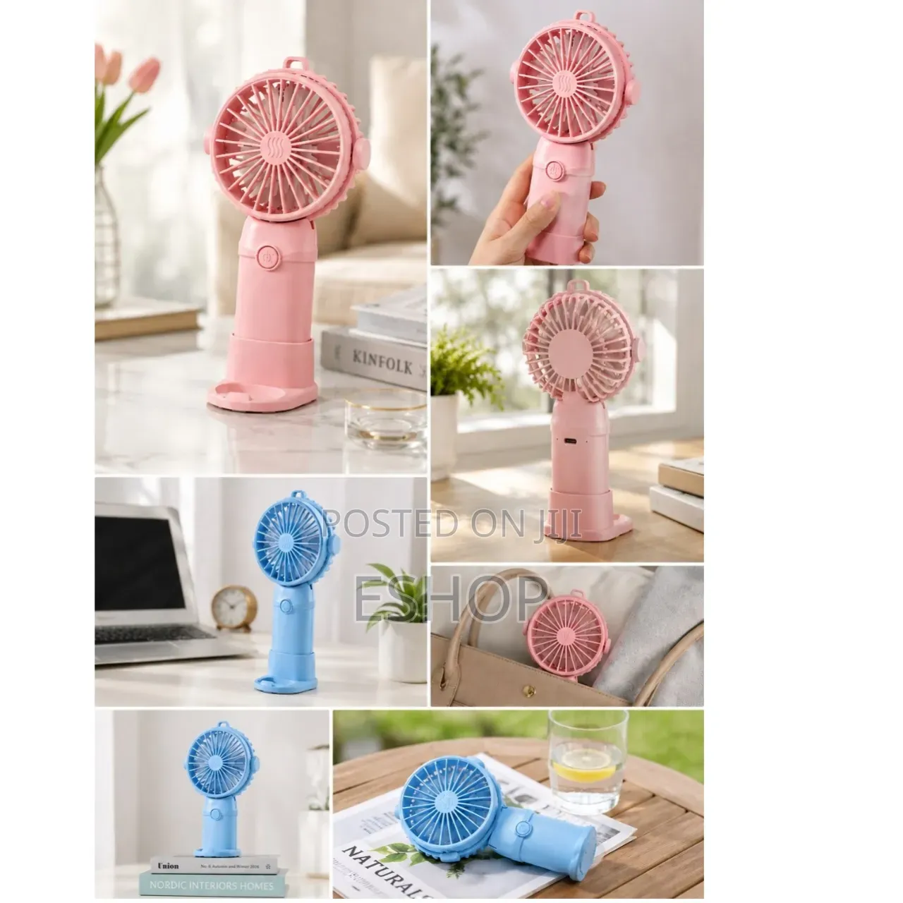 Dual-use Mini Fan: Desktop Stand Handheld Design