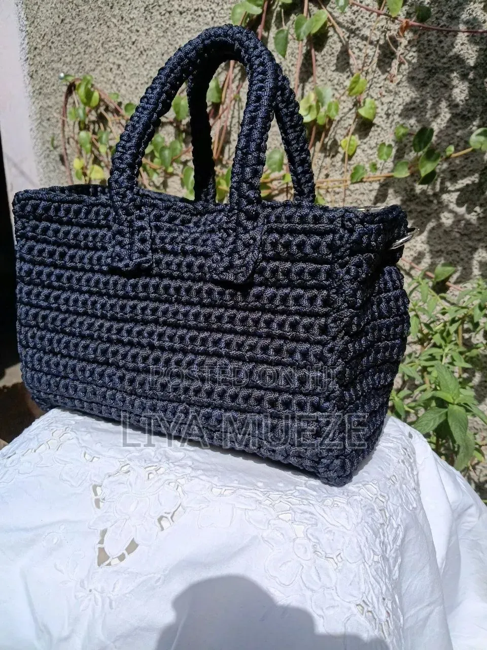 Classic Handmade Crochet Shoulder Bag