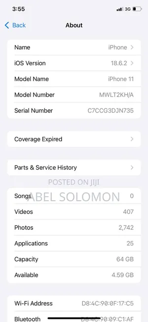 Apple iPhone 11 64 GB Black