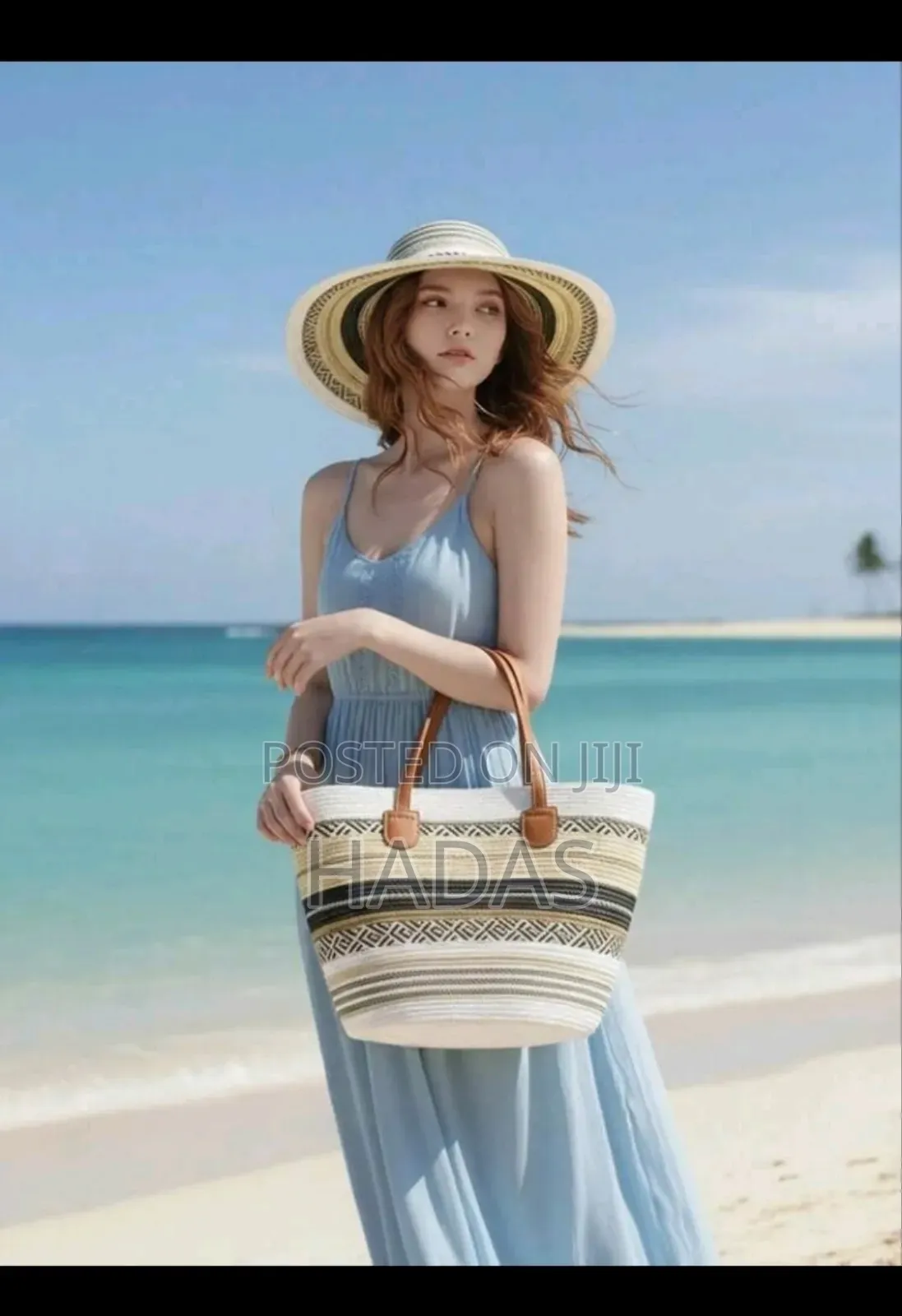 Straw Bag With Hat