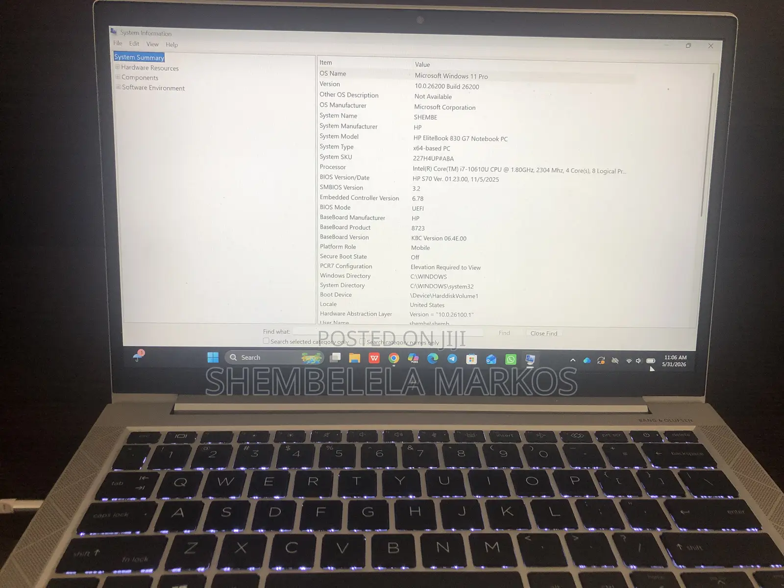 Laptop HP EliteBook 830 G7 16GB Intel Core i7 SSD 512GB