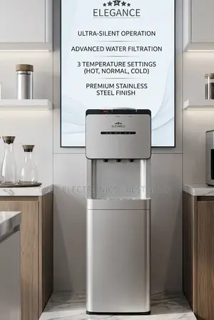 Elegance Water Dispenser. Designed With a Sleek Stainless-Steel