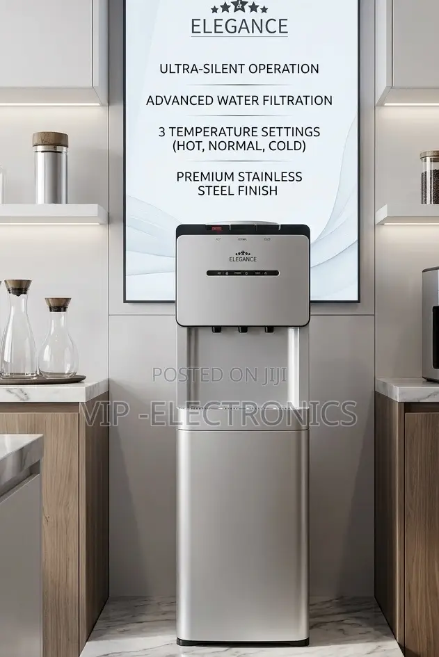 Elegance Water Dispenser. Designed With a Sleek Stainless-Steel