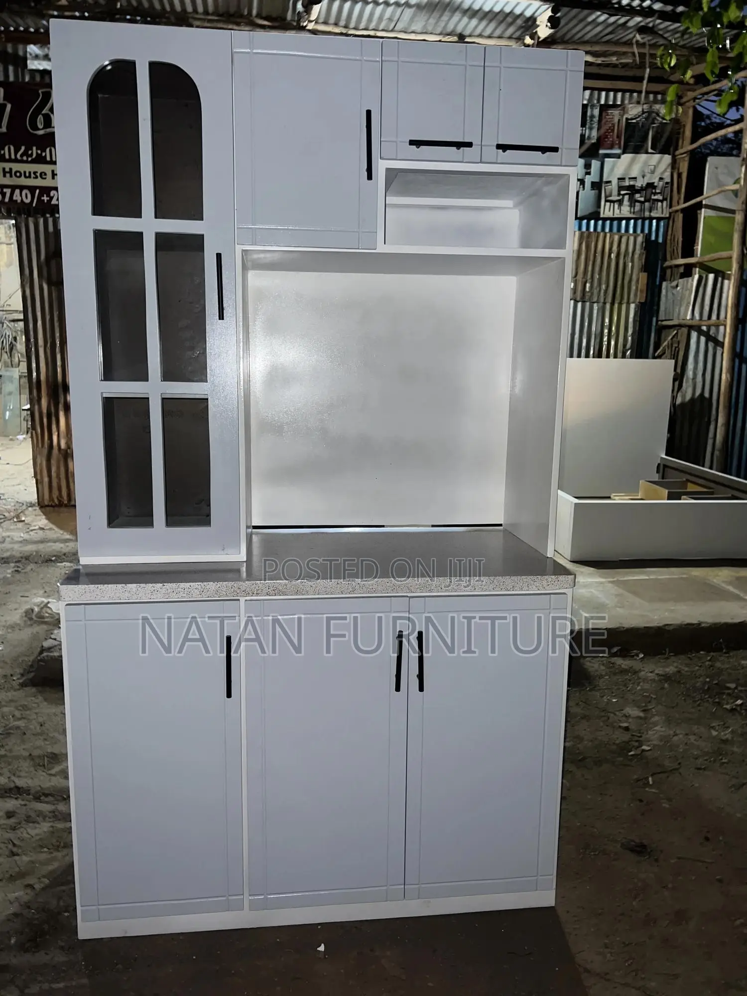 ኪችን ሸልፈ Kitchen Cabinets 1.20cm Made of #1 MDF Withe Quality