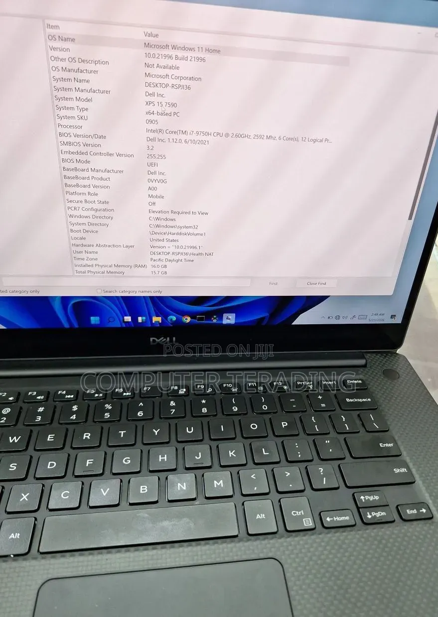 New Laptop Dell XPS 15 16GB Intel Core i7 SSD 512GB
