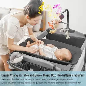 5in1 Deluxe Baby Bedside Crib የህፃናት አልጋ