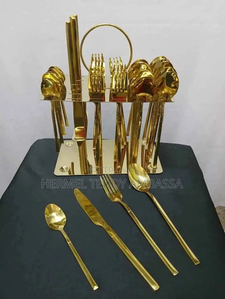 36pcs Golden Cutlery Set