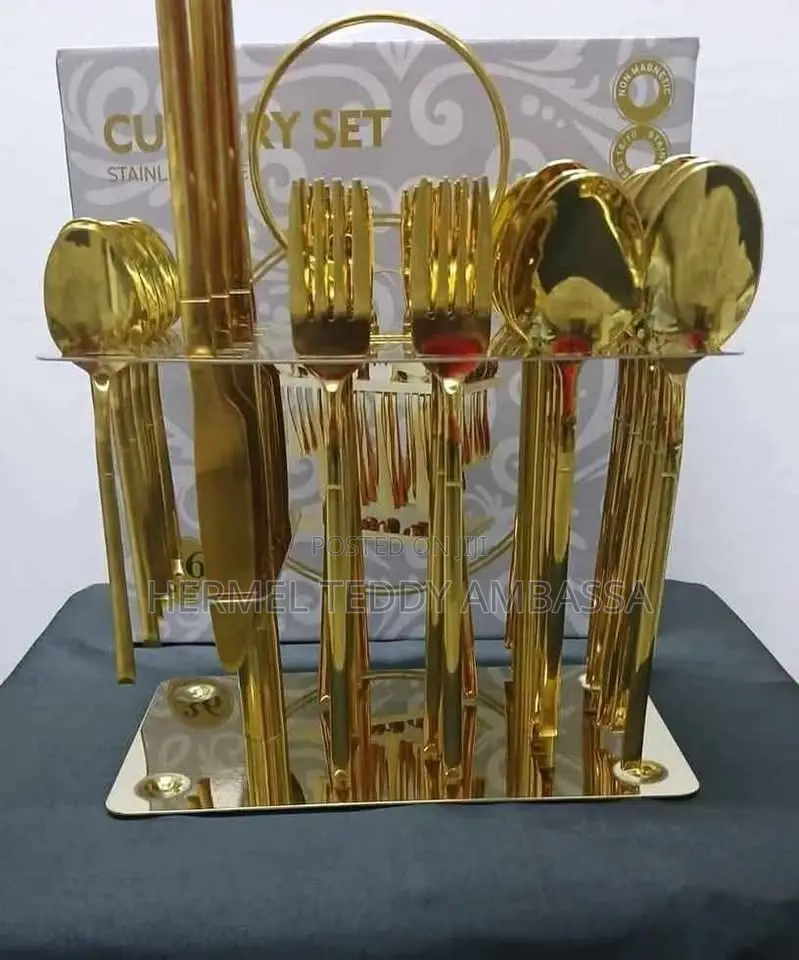 36pcs Golden Cutlery Set