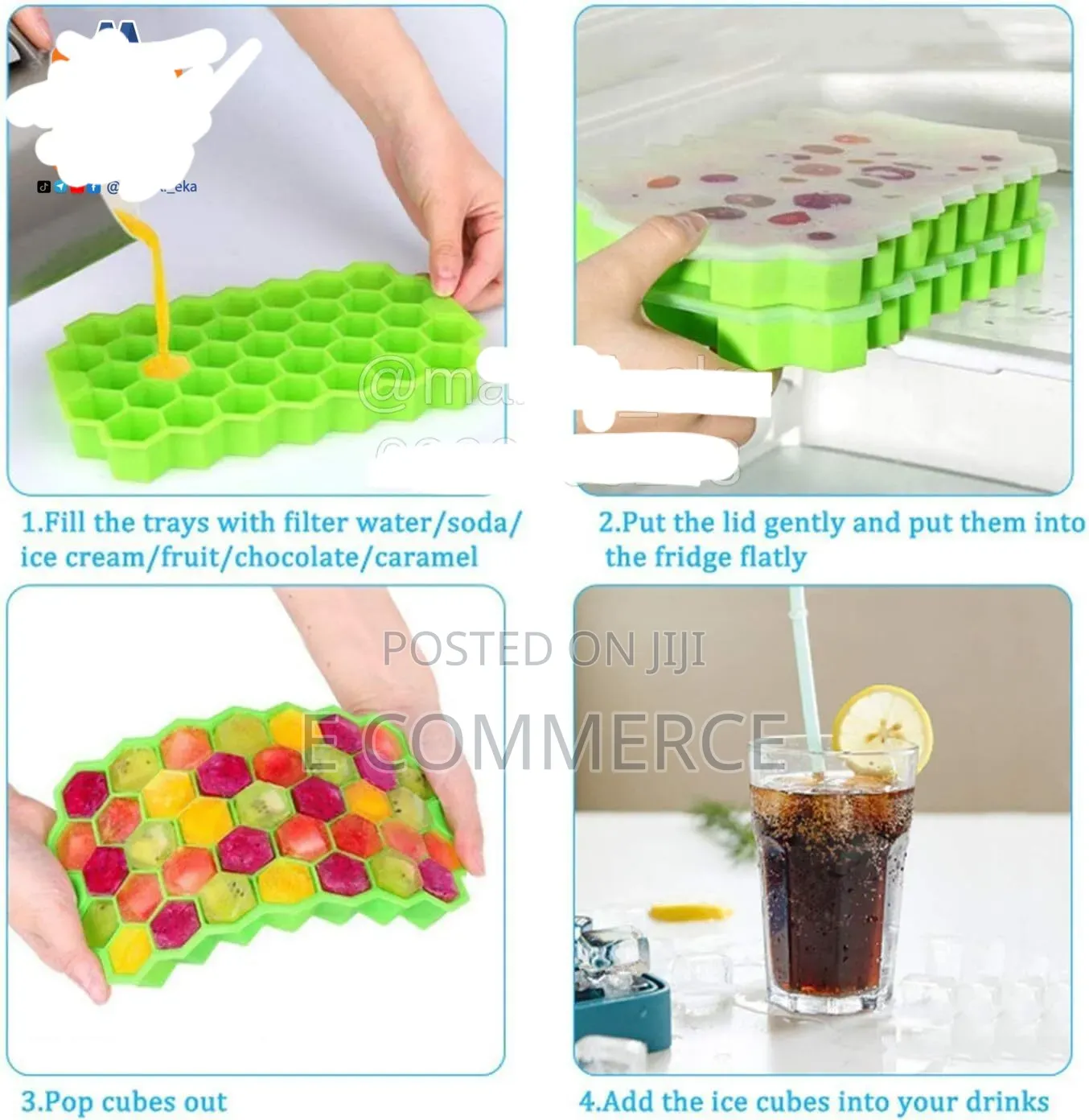 37 Cubes Ice Maker Tray
