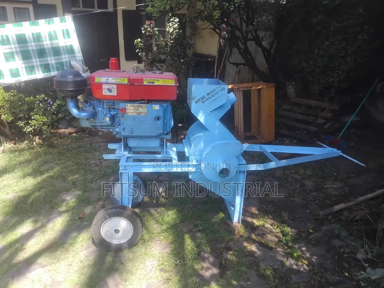 የወርቅ መፍጫ Gold Hammer Mill Crusher ከናፍጣ ሞተር ጋ