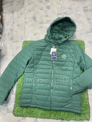 N Family Men's Green Hooded Puffer Jacket
