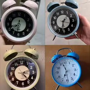 Classic Metal Twin Bell Alarm Clock Silent Quartz Table Clock
