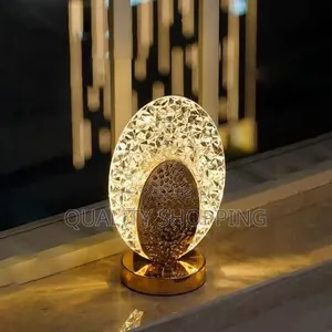 Oval Crystal Table Lamp
