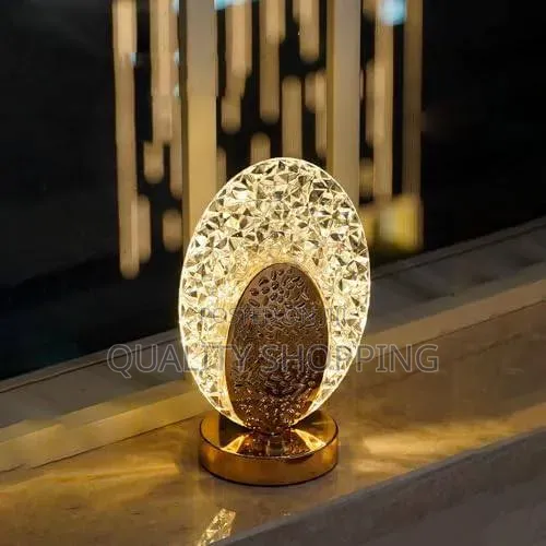 Oval Crystal Table Lamp