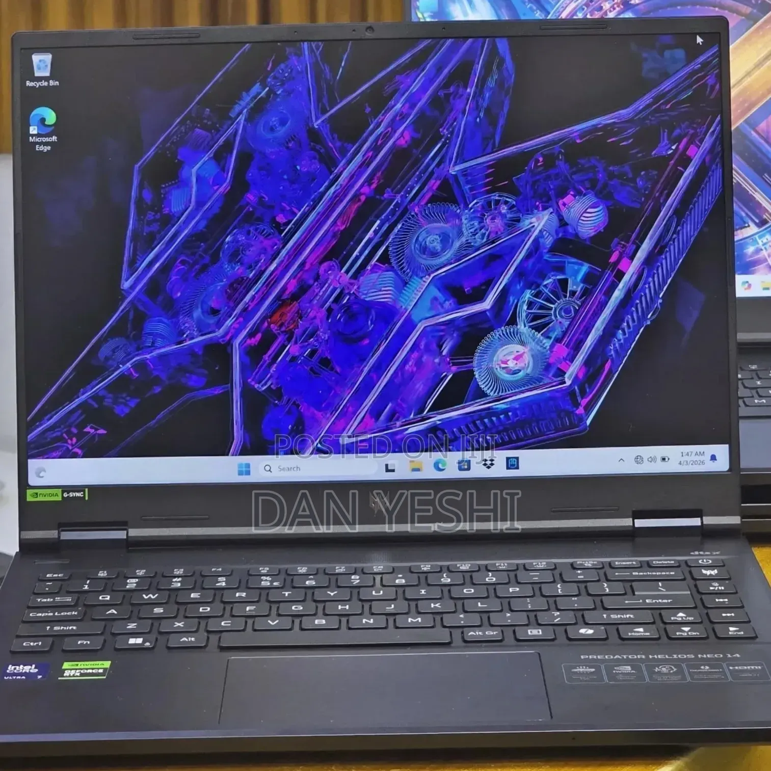 New Laptop Acer Predator Helios Neo 14 16GB Intel Core Ultra 7 SSD 1T