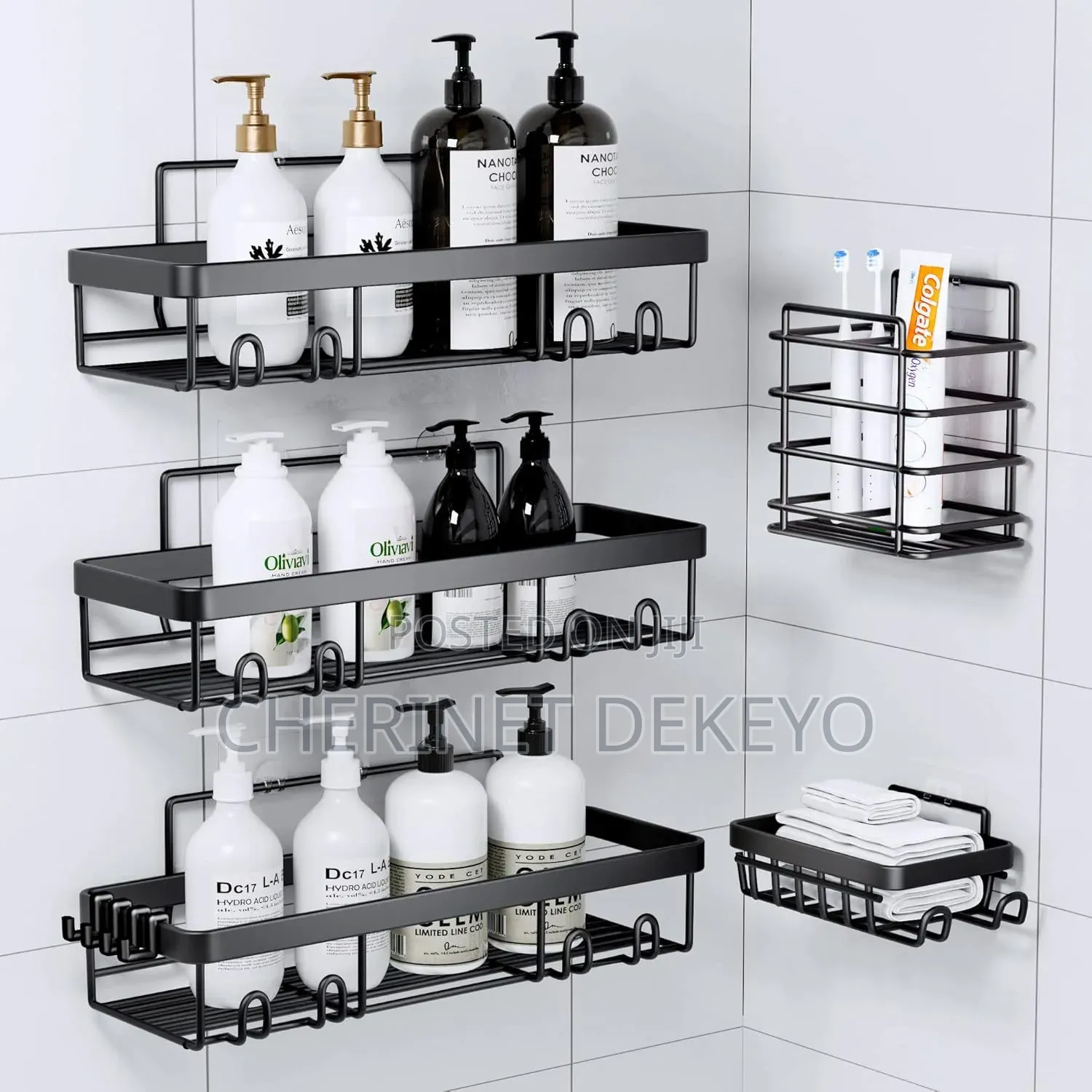 6-pack Adhesive Shower Caddy/Organizer