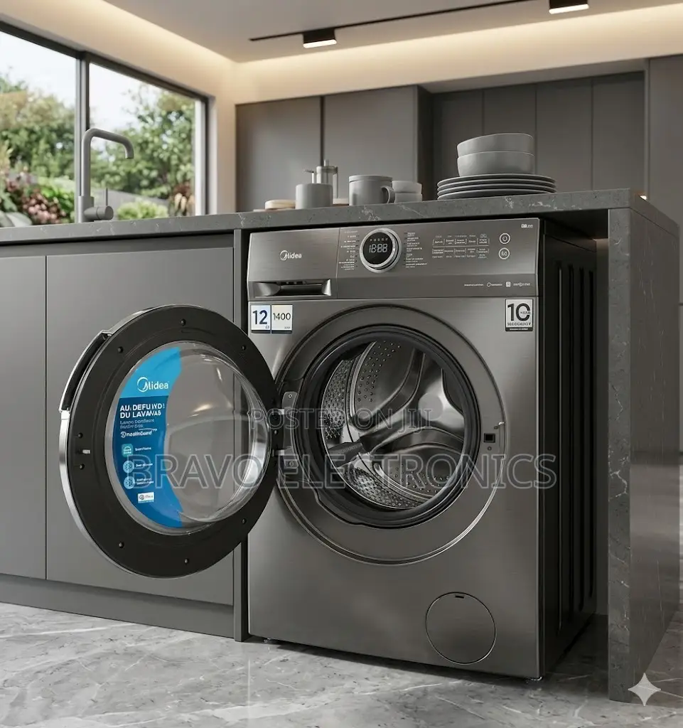 Midea 12kg Automatic Front Load Washing Machine – Premium Laundry