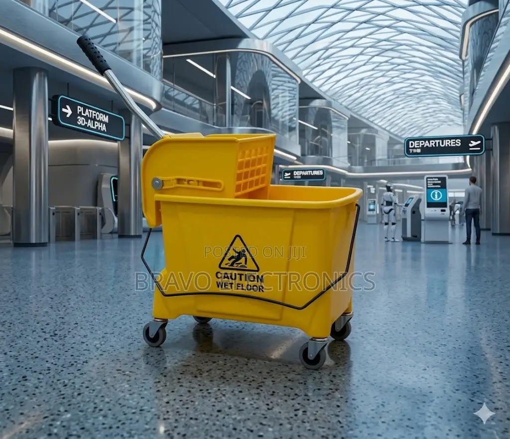 Commercial Wet Floor Mop Bucket With Wringer – Cleaning Equipment