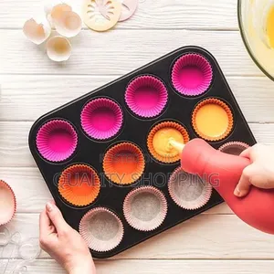 12 Holes Silicone Baking Muffin Pan