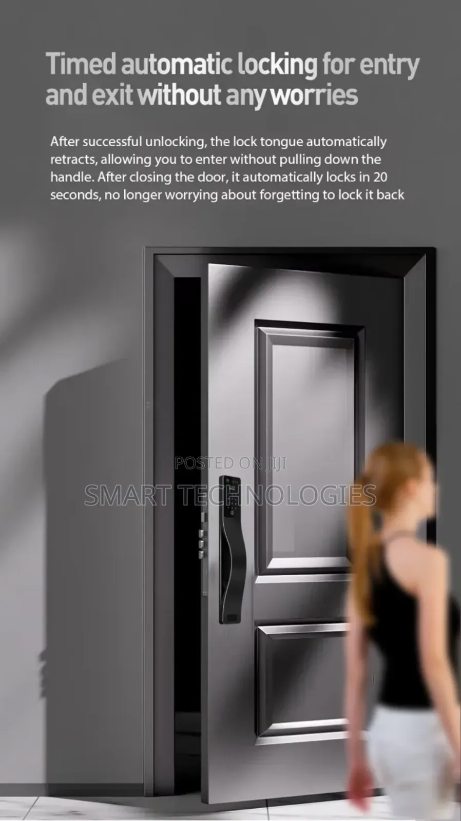 Kingsend High Quality Tuya App Smart Door Lock With Face Recognition