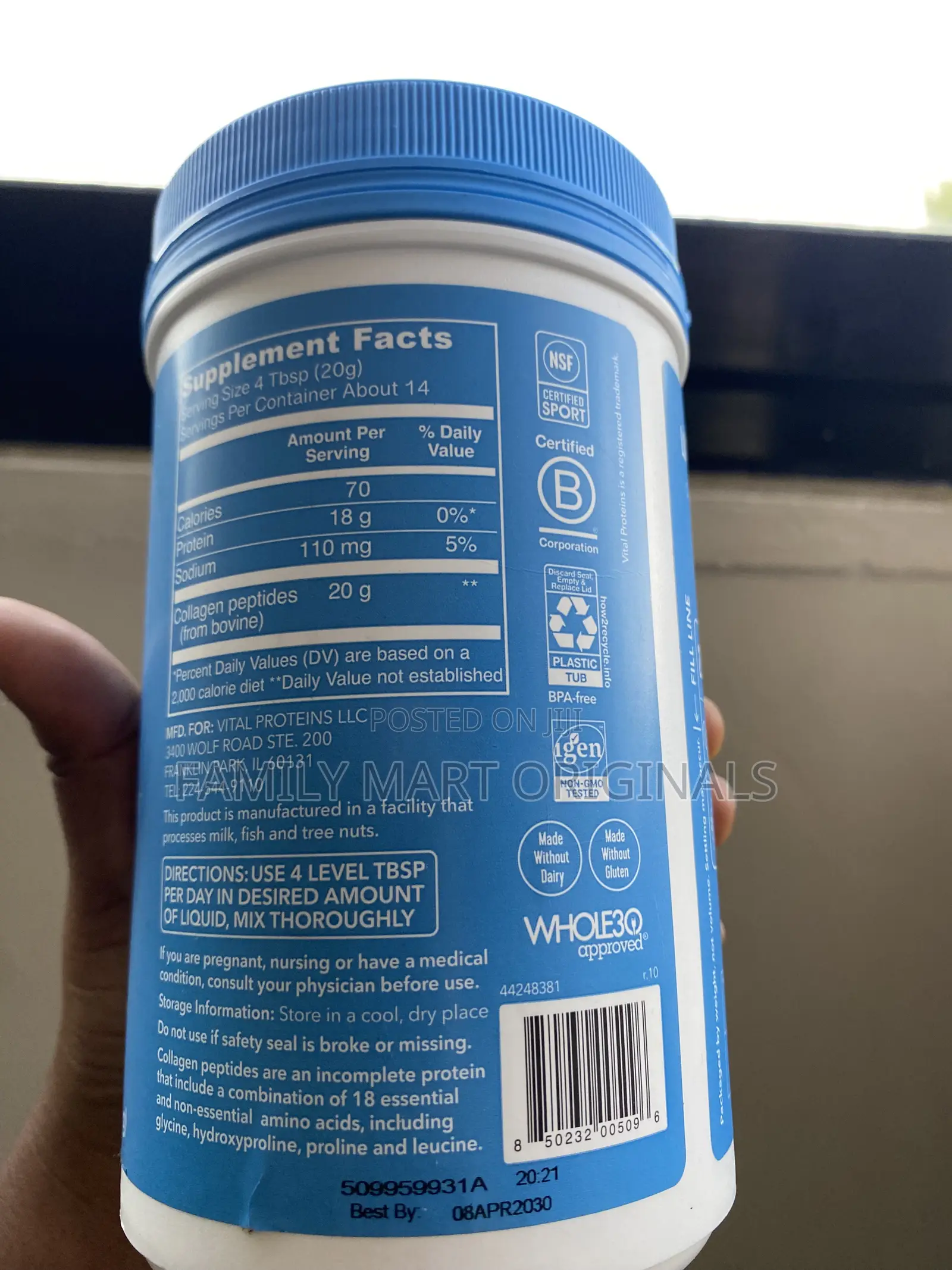 Collagen Vital Proteins Powder 284g