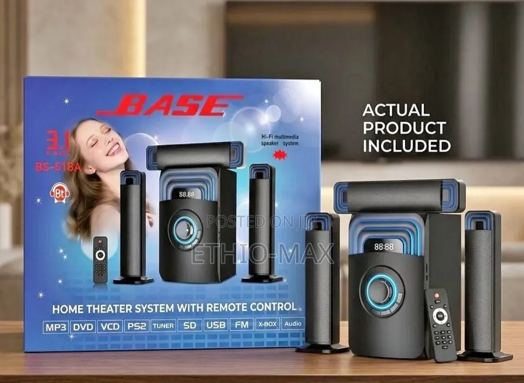 Base 3.1ch Speaker System – Deep Bass | Powerful Sound