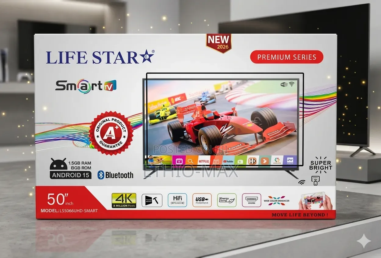 Lifestar 50” Smart Android Tv – Uhd | Double Glass | New 2026 Model