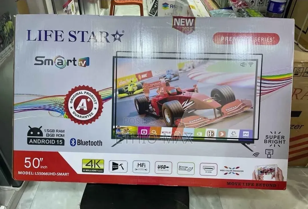 Lifestar 50” Smart Android Tv – Uhd | Double Glass | New 2026 Model