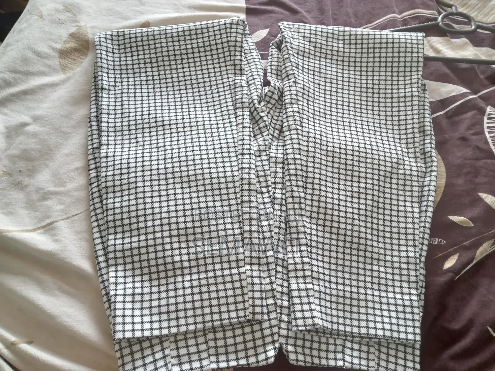 Original Zara Checkered Trousers - High Waist, Size Mex 28 (Medium)