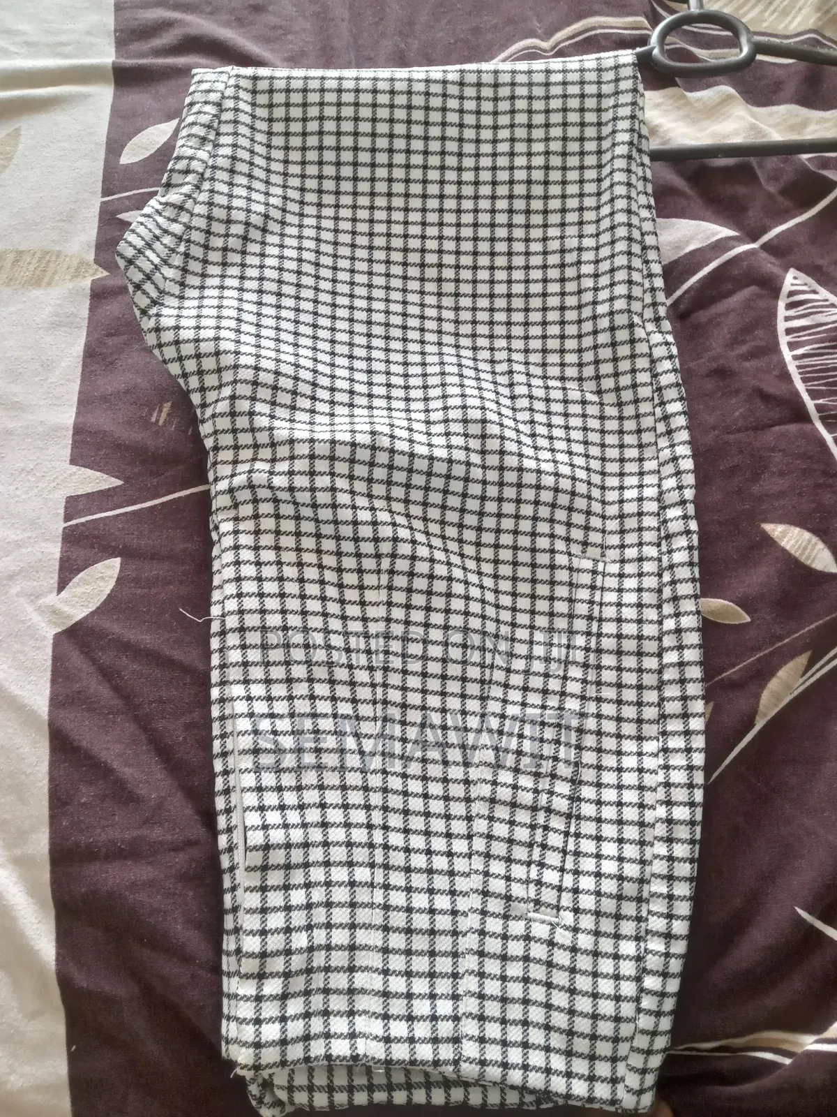 Original Zara Checkered Trousers - High Waist, Size Mex 28 (Medium)