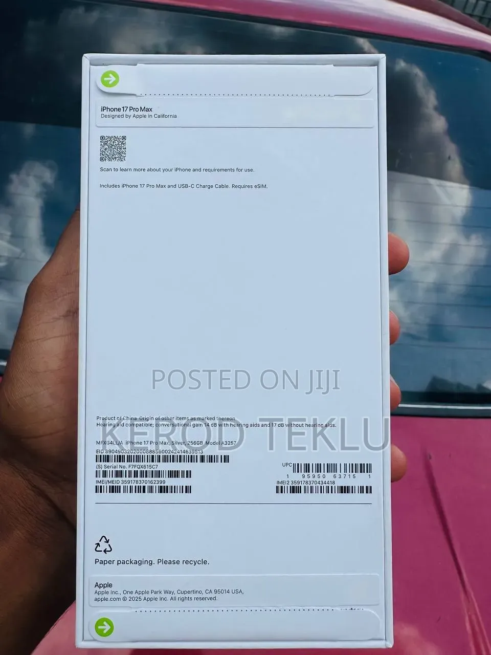 New Apple iPhone 17 Pro Max 256 GB Silver