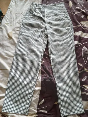 Original Zara Checkered Trousers - High Waist, Size Mex 28 (Medium)