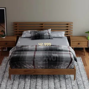 ከንጹህ የዋንዛ እንጨት የተሰራ አልጋ (Pure Wanza) 150 X 190