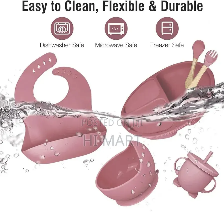 6pcs Silicone Baby Feeding Set