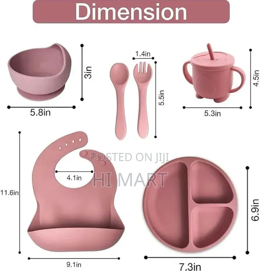 6pcs Silicone Baby Feeding Set