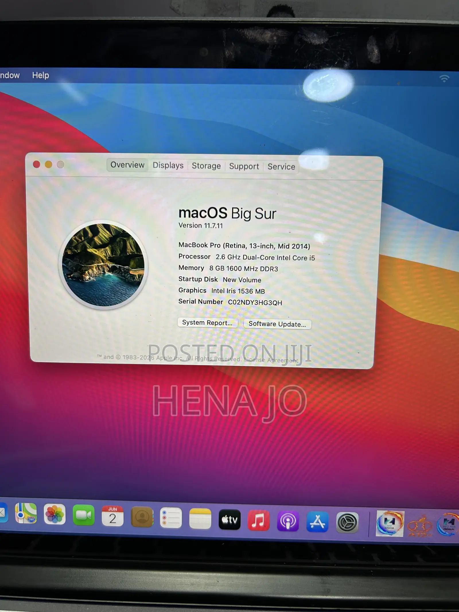 Laptop Apple MacBook Pro 2014 8GB Intel Core i5 SSD 128GB