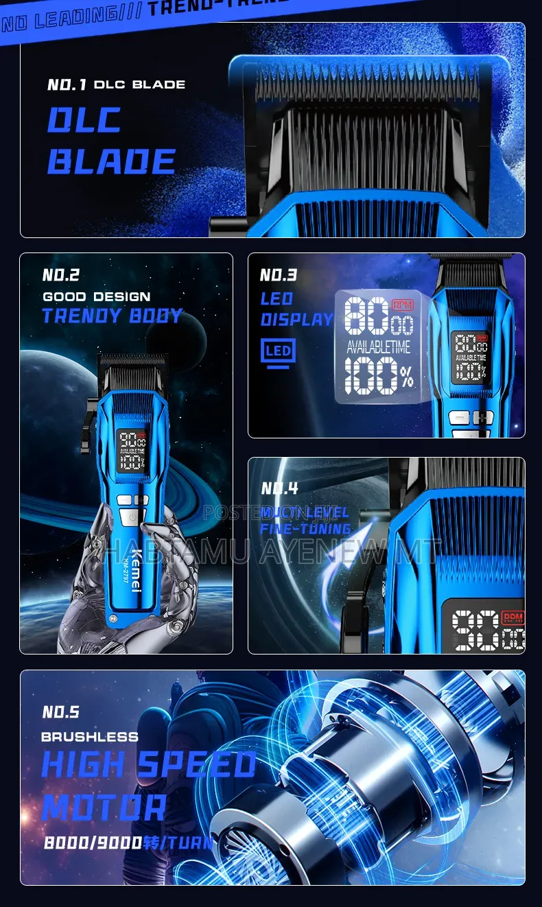 Kemei High Profession Hair Trimmer Set 4600 Mah