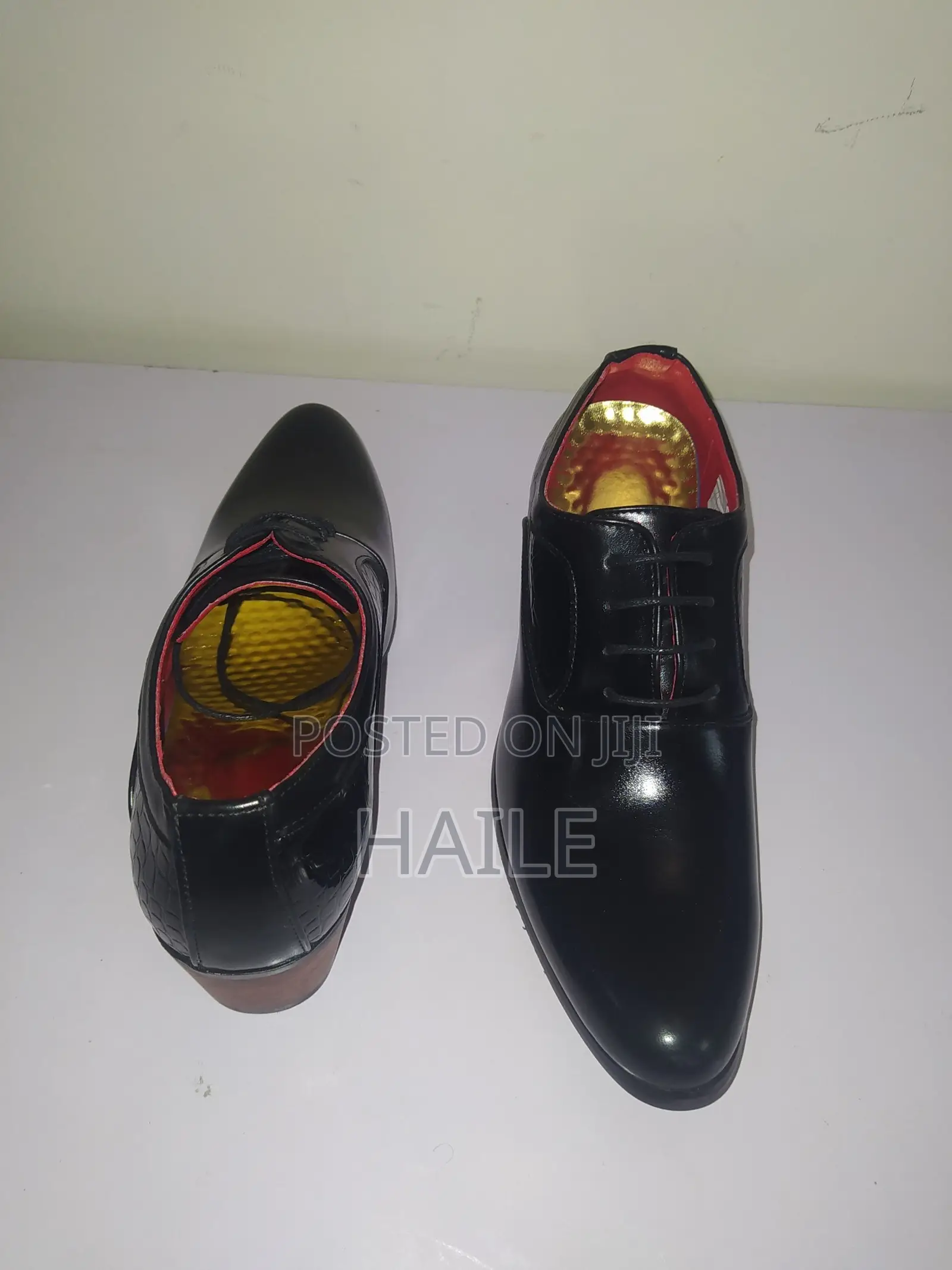 Men’S Plus-Size Pointed-Toe Leather Dress Shoes