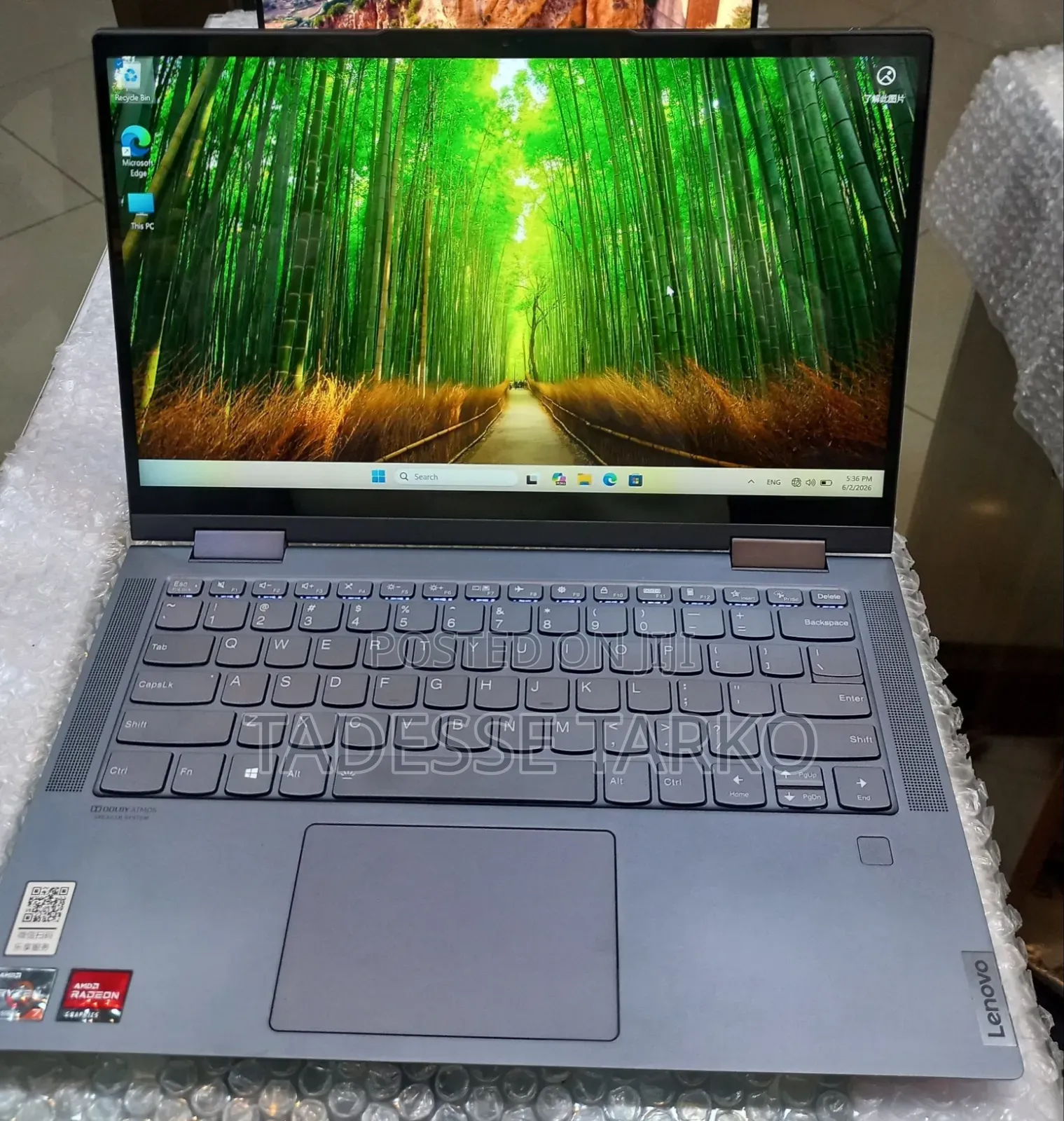 New Laptop Lenovo ThinkPad Yoga 16GB AMD Ryzen 7 SSD 512GB