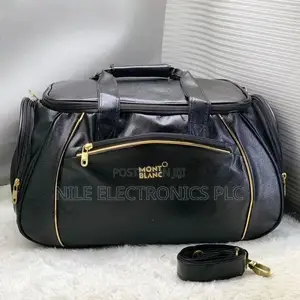 Mont Blanc Faux Leather Travel and Gym Duffle Bag