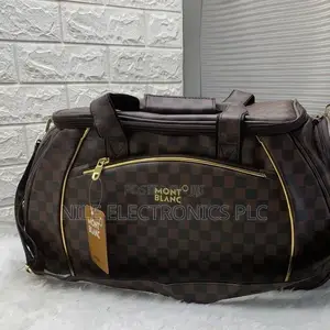 Mont Blanc Faux Leather Travel and Gym Duffle Bag