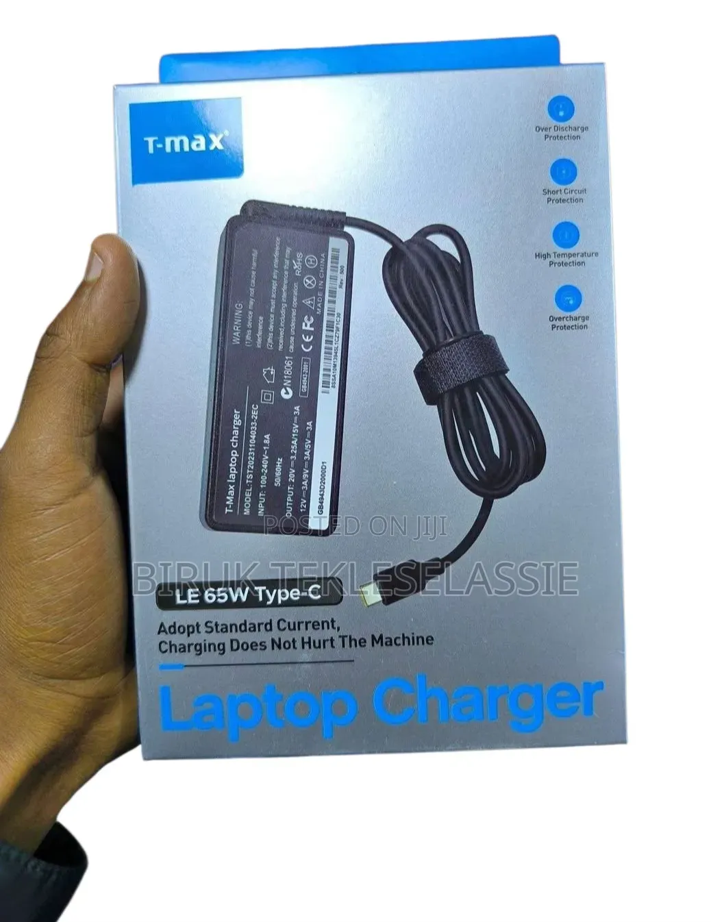65w Type-C Laptop Charger T-Max Lenevo Made in Ethiopia