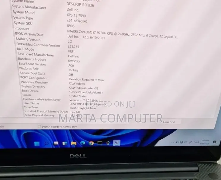 New Laptop Dell XPS 15 16GB Intel Core i7 SSD 512GB