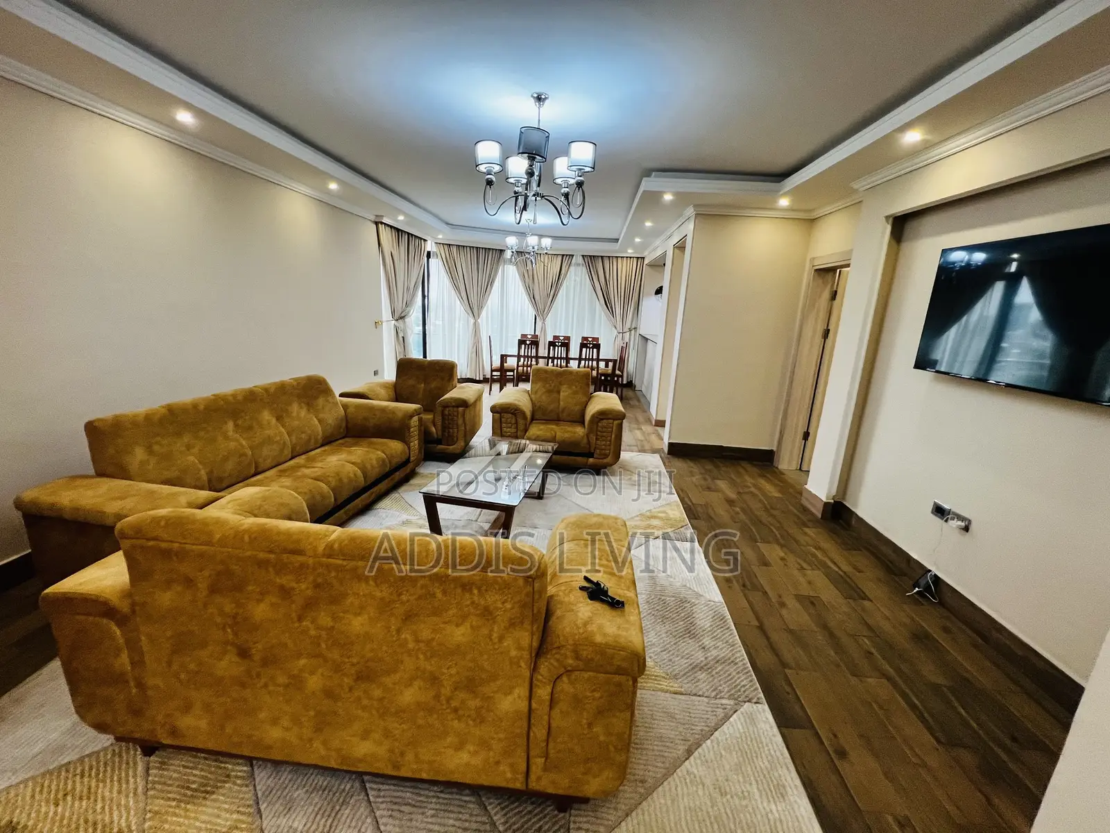 Furnished 4bdrm Apartment in Bole for rent